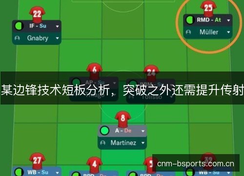 某边锋技术短板分析，突破之外还需提升传射